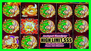 LOTS OF TIGERS ON HIGH LIMIT 5 TREASURES SLOT  BEST HIGH LIMIT SLOT TO WIN A JACKPOT ON [upl. by Ainotal]