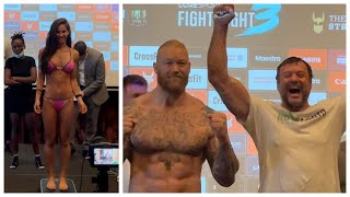 Devon Larratt vs Thor Bjornsson WeighIns [upl. by Norehc]