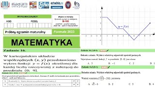 Matura Próbna MATEMATYKA Poziom podstawowy 15 marca 2023 r Formuła 2023 Echo Dnia  Zadanie 16 [upl. by Enilasor724]