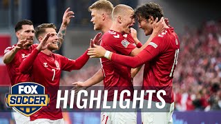 Denmark vs Austria Highlights  UEFA Nations League  FOX SOCCER [upl. by Adnam137]