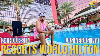 24 Hours Staying at the Las Vegas HILTON at Resorts World [upl. by Aicatsan]