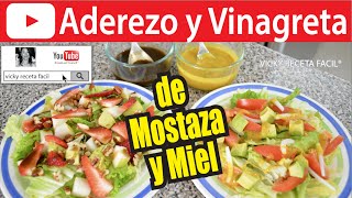 ADEREZO Y VINAGRETA DE MOSTAZA Y MIEL  Vicky Receta Facil [upl. by Leah]