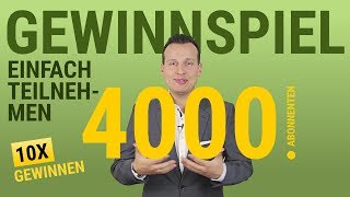 👑 DANKE für 4000 Abonnenten 👑 MIT GEWINNSPIEL BEENDET [upl. by Bruce]