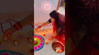 shortsfeed diwali diwalispecial decoration festival rangoli saree makeup laxmi puja reels [upl. by Eelirem51]