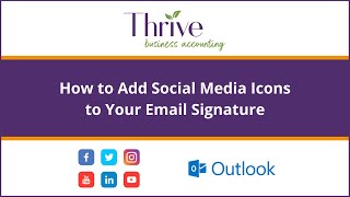 How to Add Social Media Icons to Your Microsoft Outlook Email Signature [upl. by Darton]