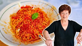 How To Make SPAGHETTI with TOMATO SAUCE Like an Italian Nonna [upl. by Akym289]