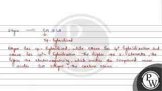 is most acidic Ethane Ethene Ethyne [upl. by Ethelred969]