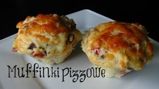 MUFFINKI PIZZOWE SZYBKIE I PRZEPYSZNE SZUSZGOTUJE [upl. by Idnis642]