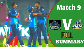 Peshawar vs Multan  Psl 9 Match 9 highlights [upl. by Laws]