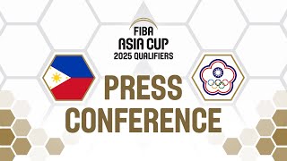 Philippines v Chinese Taipei  Press Conference  FIBA Asia Cup 2025 Qualifiers [upl. by Arikahs]