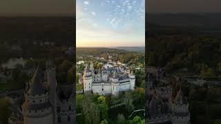 Pierrefonds Castle from Above A Stunning Drone View of French History drone viralvideo travel [upl. by Airbma]