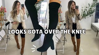 COMO USAR BOTA OVER THE KNEE 10 look com Bota Over The Knee [upl. by Eatnuahs245]