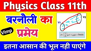 🔥 बरनौली का प्रमेय क्या है व सिद्ध कीजिए  Bernoulli ka Pramey Sidh Kijiye  Physics [upl. by Naeerb]