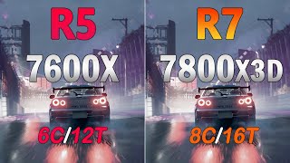 AMD Ryzen 5 7600X vs Ryzen 7 7800X3D  Benchmark and Test in 7 Games on ultra setting [upl. by Felix]