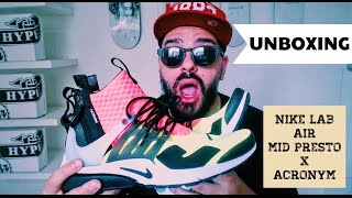 UNBOXING NIKE LAB Air Mid Presto x ACRONYM [upl. by Simsar]