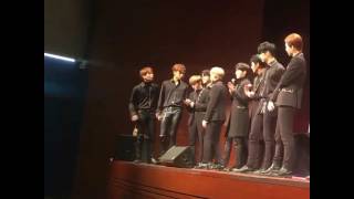 Woozi singing Downpour IOI 210117 Myeongdong Fansign [upl. by Leeth321]