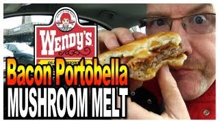 Wendys Bacon Portobella Mushroom Melt Taste Test amp Review [upl. by Yelekalb]