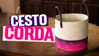 DIY  CESTO DE CORDA [upl. by Aceber38]