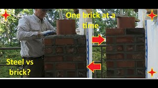 Ep343 The chimney is going up Should I have used a stainless steel chimney You decide [upl. by Nangatrad]