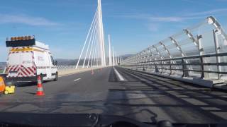 France by Autoroute  A75 J46  Albi  to Millau peage via Bridge [upl. by Unam]