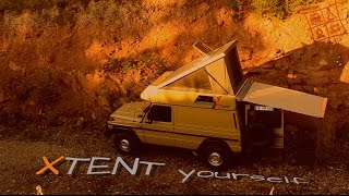 XTENT yourself  4x4CAMP Mercedes G expedition camper in a spaceART adventure with XTENT poptop [upl. by Jaquenette]