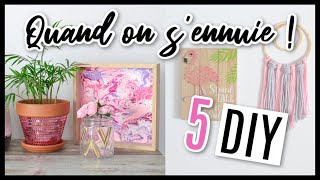 5 DIY À FAIRE QUAND ON SENNUIE [upl. by Anivlem929]