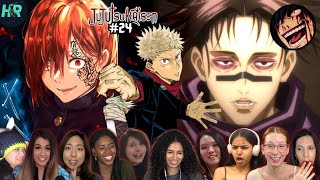 Girls React Jujutsu Kaisen Episode 24 Reaction Mashup  呪術廻戦 第 24 話 リアクション マッシュアップ [upl. by Dominique]