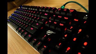 HAVIT HVKB395L Low Profile Mechanical Keyboard LED Modes [upl. by Lleunamme]