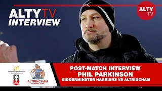 PHIL PARKINSON  Kidderminster Harriers Vs Altrincham  PostMatch Interview 13012024 [upl. by Rtoip]