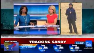 Hurricane Sandy Weather Channel Coverage Clip 2 [upl. by Airamalegna]