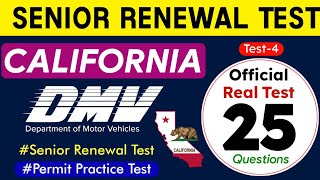 DMV Senior Renewal Test 2024 California DMV Senior Written Test 2024 [upl. by Yretsym890]