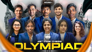 Chess Olympiad 2024 Round 1  Live commentary ft Amruta IM Sagar GM Harshit [upl. by Adiazteb590]