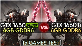 GTX 1650 Super vs GTX 1660 Ti  15 Games Test  How Big The Difference [upl. by Atiuqam]