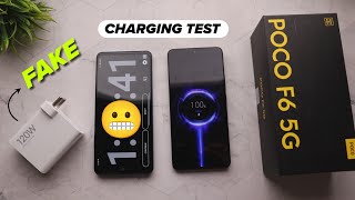 POCO F6 Charging Test 0 To 100 Heating ⚡ 120W Changer So Bad😩 [upl. by Eilhsa]