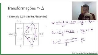 Circ Elétricos 30  Exemplo Transformações YDelta EstrelaTriângulo [upl. by Admama669]