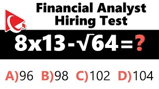 Financial Analyst Hiring Assessment Test Question with Answers amp Solutions Pass with 100 [upl. by Nisior]