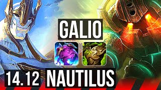 GALIO vs NAUTILUS TOP  2220 Rank 8 Galio  NA Challenger  1412 [upl. by Sewole106]