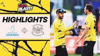 Sussex Sharks pip Gloucestershire in final ball thriller  Vitality Blast Highlights [upl. by Georgi]