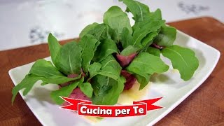 Carpaccio di manzo con rucola e grana  Ricetta veloce [upl. by Tibbitts]