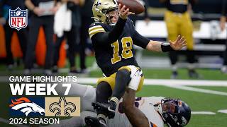 Denver Broncos vs New Orleans Saints Game Highlights  NFL 2024 Season Week 7 [upl. by Nahtannoj]