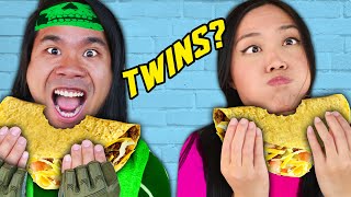 ARE THEY TWINS Regina vs PZ9 Twin Telepathy Eating Food Dance amp Last To Leave House Challenges [upl. by Ehudd]