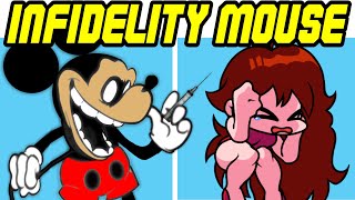 Friday Night Funkin VS Suicidal Trouble Mickey Mouse Wednesday Infidelity FNF Mod [upl. by Lenes]