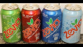 Zevia Mountain Zevia Dr Zevia Cola Caffeine Free Cola Review [upl. by Deevan886]