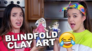 We Made CLAY ART SCULPTURES of EACH OTHER BLINDFOLDED  Merrell Twins [upl. by Spector847]