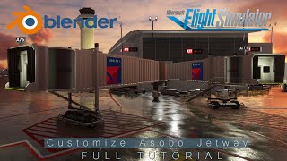 MSFS2020Customize Asobo Jetway in BlenderFull TutorialAnimationMultiple Model Textures [upl. by Dann546]