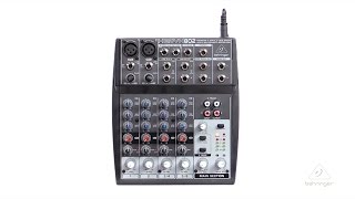 XENYX 802 Premium 8Input 2Bus Mixer with XENYX Mic Preamps and British EQs [upl. by Arny]