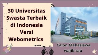 30 Universitas Swasta Terbaik di Indonesia Versi Webometrics 2024 Calo Mahasiswa wajib tau [upl. by Qooraf]