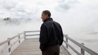 President Obama in Yellowstone National Park [upl. by Solley]