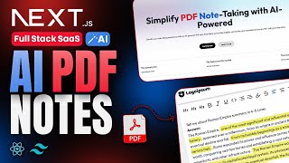 Full Stack NextJs Course  AI Note Taking App Using React Tailwind css  SaaS App [upl. by Astraea]