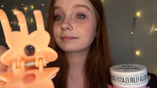 ASMR Pampering You To Sleep 🧡 skincare hair brushing nail care [upl. by Htebasile781]